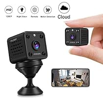 Cloud Mini Camera-CUSFLYX WiFi 1080P HD Camera Wireless Remote Live Video Motion Detection IR Night Version Nanny Pet Home Office Garage Sport Camera Security Monitor 150 ° Wide Angle for iOS/Android