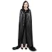 WESTLINK Cloak with Hood Costume Hooded Cape Cosplay For Men Women Kids (Black, XL)