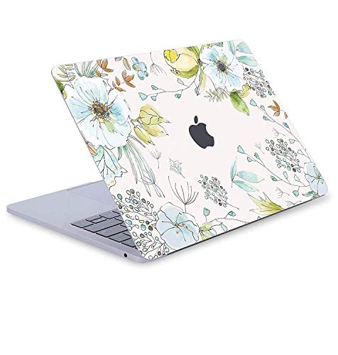 Digi-Tatoo MacBook Skin Decal Sticker Compatible with MacBook Pro 15 inch w/Touch Bar (Model A1707/A1990), Easy Apply Full Body Protective Vinyl Skin [Elegant Flower]
