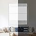 Chicology Cordless Magnetic Roman Shades / Window Blind Fabric Curtain Drape, Thermal, Light Filtering - Mountain Snow, 33