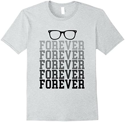 Mens Forever Glasses T-Shirt Large Heather Grey