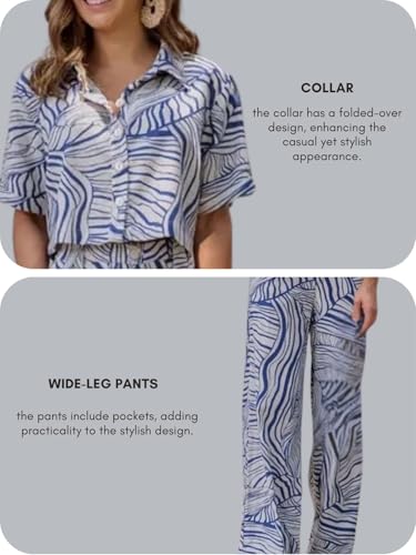 Leriya Fashion Womens Rayon Geometric Regular Dress Co-Ord Set (LF-W1872&TR920_Blue_S) 3