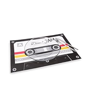 Wild Eye 並行輸入品 Set Of 4 Table Place Mat Cassette Tape Home Kitchen Linens