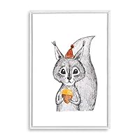 Framed Canvas Wall Art Cartoon Children's Room Canvas Prints Home Artwork Decoration for Living Room,Bedroom - 16x24 inches