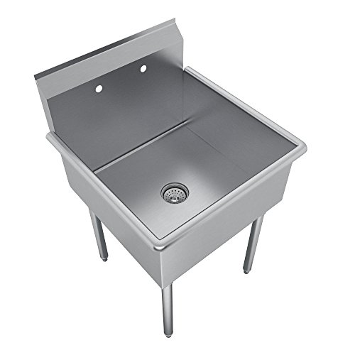 Elkay 1 Compartment Professional Grade Commercial Kitchen Stainless Steel Sink, 18"W x 18"L x 12"D - Thumbnail 3