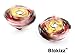 Bey Burst Evolution Battling Tops High Performance Starter Set with Launcher Grip Battle Set (2 Sets) (Red-2)