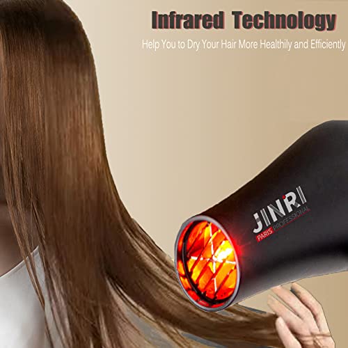 JINRI Hair Dryer, Ionic Blow Dryers with Comb,Concentrator and Diffuser