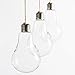 Mkono 3 Pack Hanging Terrarium Flower Plant Glass Vase Light Bulb Shape Home Weeding Decor