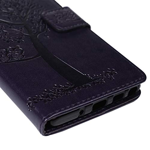 image for Galaxy Note 10 Case, Mavis's Diary Wallet Flip Folio Case Owl Big Tree