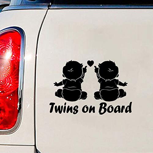 Car Vehicle Products Twins Baby On Board Car Sticker Decals for Automotive Vinyl Stickers for Cars Styling Auto Autocolantes - Thumbnail 2