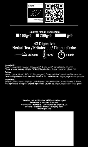 Duphil | Digestiv BIO Kräutertee mit Ingwer, Süßholz, Minze, ohne Koffein im Aromabeutel mit Zippverschluß | 200g – Bild 3