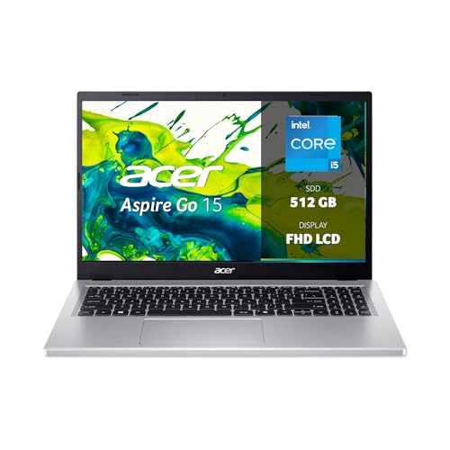 acer Aspire Go 15 AG15-71P-596U PC Portatile, Notebook, Processore Intel Core i5-1334U, RAM 16 GB DDR5, 512 GB PCIe NVMe SSD, Display 15.6" FHD, Scheda Grafica Intel Iris Xe eligible, Windows 11 Home