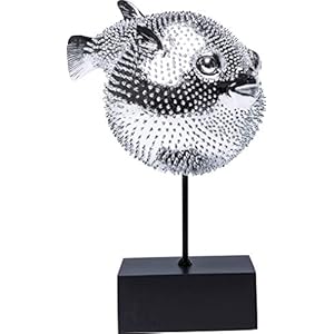 Kare 37369 Design Dekofigur Blowfish, silbernes Accessoire in Form eines Kugelfisches, auffällige und niedliche…
