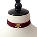 Cosplay Choker Red Velvet with Moon Necklace