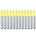 Micandle 12 Battery Taper Candles Yellow Flickering Flameless Candlestick Taper Candle, Dripless LED Handheld Taper Candles Lights for Church Christmas Party Decor
