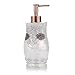 LAGUTE 5PCS Vintage Classic Luxury Bathroom Bath 3D Decor Accessories Collection Set for Hotel & Home with Soap dispenser, Toothbrush Holder, Toothbrush Cup, Soap Dish (White)