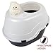 Favorite 25-Inch Large Top Entry Enclosed Hooded Cat Litter Box, Black and White