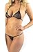 Lena Style Women's Black Mesh Fishnet Micro Bikini Brazilian Erotic Swimsuit (Medium)