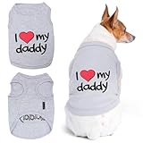 Parisian Pet Dog Cat Clothes Tee Shirts I Love