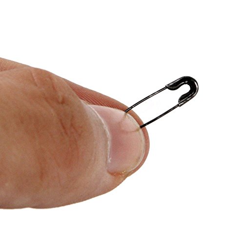 Dealglad Exquisite Small 19mm Metal Sewing Clothing Accessories Trimming Fastening Safety Pins (Black, 1000Pcs)