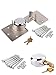 Hidden Shackle Padlock, 73mm/2.87 inch, Stainless Steel Security Hasp Lock Set, Heavy Duty Door Lock for Gates, Trailers, Sheds