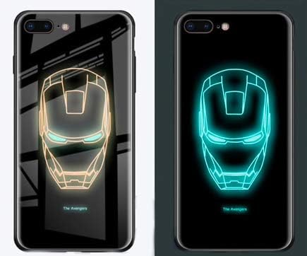 PlatinumCase Luminous Fashion Luxury Tempered Glass Hybrid Case for iPhone X 7 8 6 6s Plus XS XR XS MAX (style1) (iPhone 7 8)