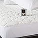Biddeford Blankets Sherpa Electric Heated Mattress Pad with Digital Controller, Queen, White