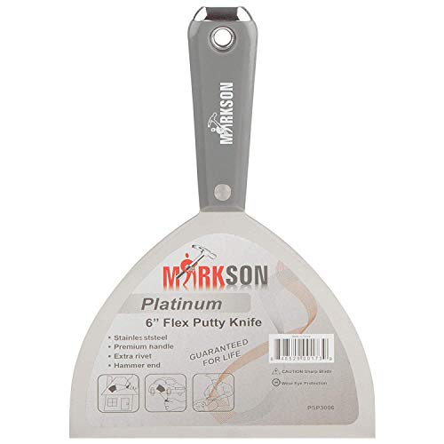 Markson Platinum Series Stainless Steel Putty Spackle Scraper Knives,Painting Tool for Dry Wall Complete Set