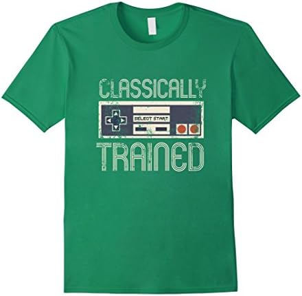 Men's Vintage Video Game Controller Classically Trained Shirt  Small Kelly Green
