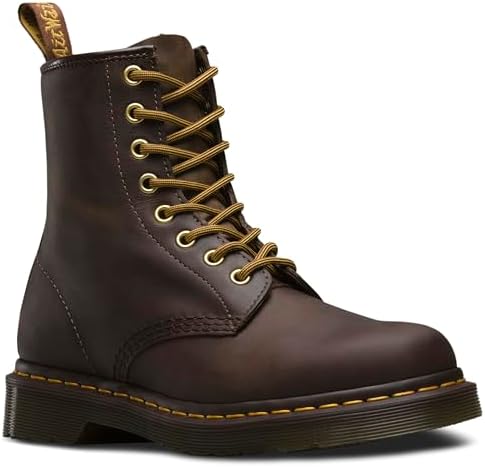 Amazon.com | Dr. Martens Unisex 101 6 Eye Leather Boot, Dark Brown