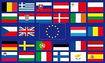 flaggenmeer® Flagge Europa 28 Länder 80 g/m² ca. 90 x 150 cm
