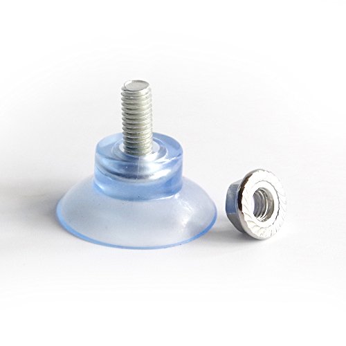 DANXQ M6-L1.3-Diameter 3.5 cm / 1.37 Inch,Furniture Hardware Accessories Transparent Small M6 Thread Screw Suction Cup (8 pcs)