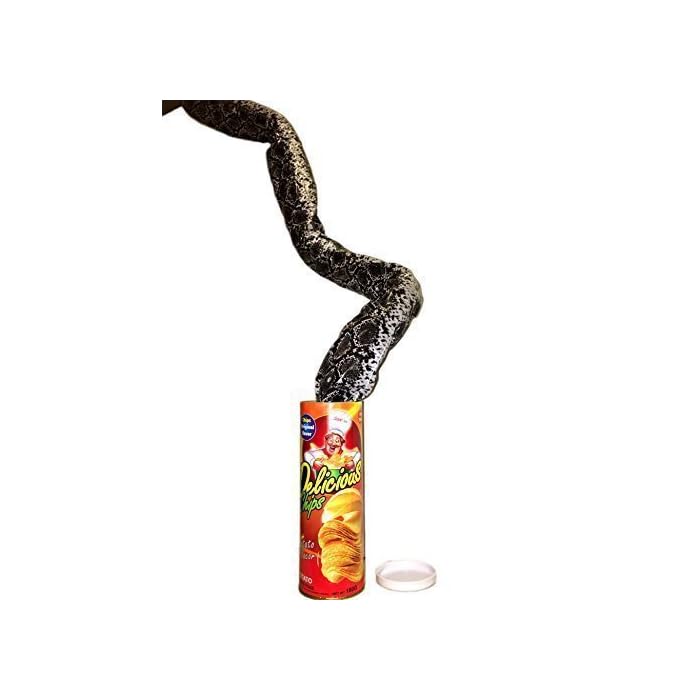 thumbnail image 2 of The Potato Chip Snake Can Jump Spring Snake Toy Gift April Fool Day Halloween Party Decoration Jokes In A Can Gag Gift Prank 2 of 14