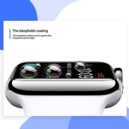 Apple Watch Screen Protector (40mm for Series 4) Full Screen 99% Clear Max Coverage Anti-Bubble iWatch Screen Protector 40mm- 2 Pack