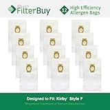 12 FilterBuy Kirby Style F Vacuum Bags. Kirby Universal Vacuum Bags, Kirby Part # 204808. Designed by FilterBuy to fit Kirby Upright Vacuum Cleaners
