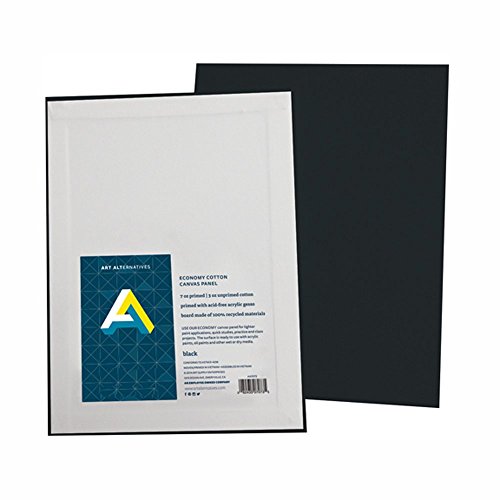Aa Super Value Canvas Panel Black 12X12 Pk/4