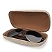 Yulan Hard Shell Glasses Case,Linen Fabric Large Case for Eyeglasses and Sunglasses(Includes Glasses Pouch)(Khaki/Large)