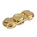 Uspeedy Zinc Alloy 2 Sides Golden Fidget Spinner Fidget Killing Time Toys for For ADD, ADHD, Anxiety, and Autism Adult and Children (X Golden)