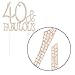 Ella Celebration 40 & Fabulous Cake Topper for 40th Birthday Party Supplies Rose Gold Decoration (40 & Fabulous Rose Gold)