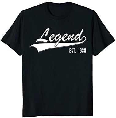 80th Birthday gift shirt Legend Est. 1938 80 year old Tee