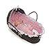 Hooded Baby Moses Basket with Liner, Sheet, and Pad