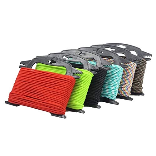 Ants-Store - Paracord Ladder Fishing Tools Winder Black Spools Rope Organizer Shaft Tool Hold Fishing Line Winder Cable 100ft Parachute Cord