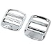 DGOL 10 pcs 1 inch Strong Heavy Shinning Zinc Alloy Ladder Lock Slider Adjustable Webbing Strap Release Buckles (SILVER)