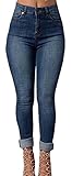 Uncinba Women's Sexy Skinny Jeans Straight Pencil Pants