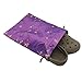 DODOGA 4pcs Embroidered Silk Flower Design Jacquard Travel Bag, Lingerie Bags Underwear Bags Laundry Bags Shoe Bags for Travel Storage for Men Women Washable Cloth Shoe Bags
