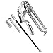 Carbyne Pistol Grip Mini Grease Gun, 3000 PSI, Heavy Duty Professional Quality, Knurled Steel Barrel. 12 inch Heavy Duty Reinforced Flex Hose, 4 inch Rigid Tube & Coupler. 2-Way Loading
