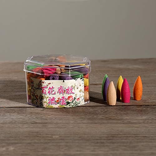 Smoke Backflow Incense Burner Ceramic Censer Smell Removing Aroma Furnace for Living Room (Mixed Incense)