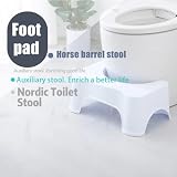 JJA Bathroom Toilet Stool Foot Step Stool Light Grey Anti-Slip Ergonomic view 5