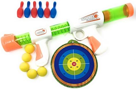 Foam Shooting Gun with Target Practice and Bowling Pins