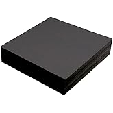 Black Cut Away Embroidery Stabilizer 8"x8" 100 Precut Sheets, Seneme 2.5oz Medium Weight Cut Away Stabilizer for Embroidery Backing for Machine Embroidery and Hand Sewing for 4x4 and 6x6 Hoops